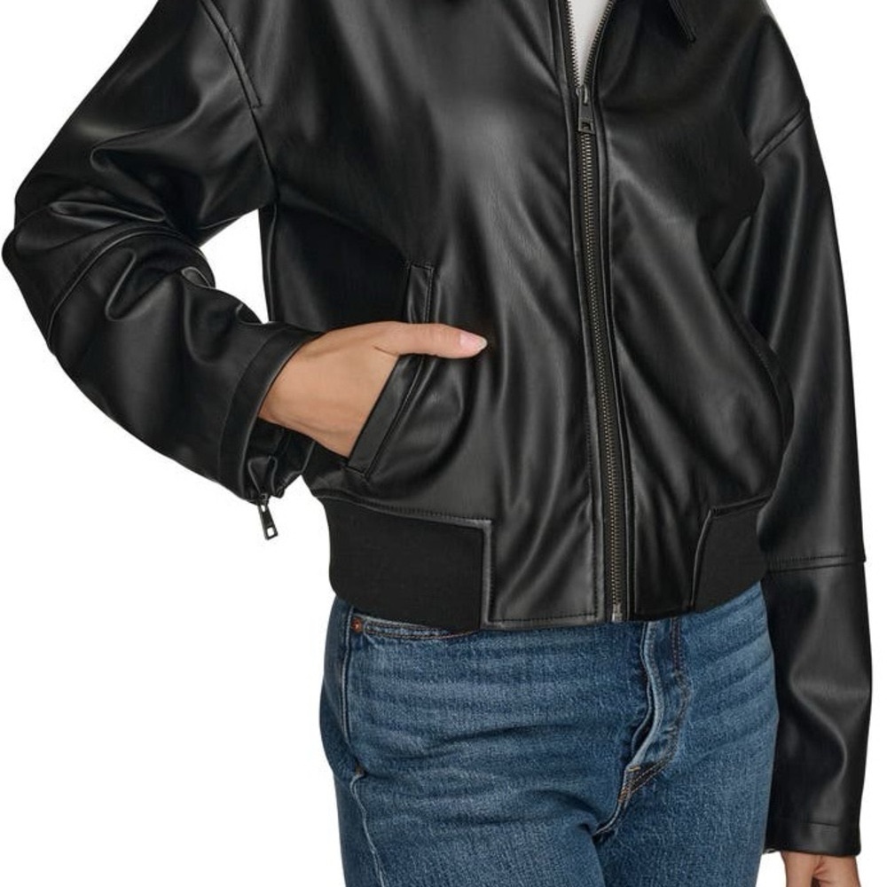NWOT Faux Leather Bomber Jacket (Levi's)
